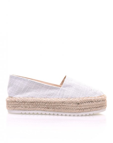 White espadrilles with thick soles