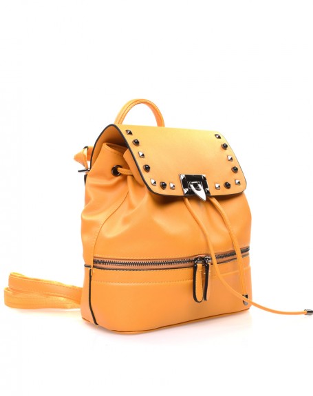 Yellow studded backpack