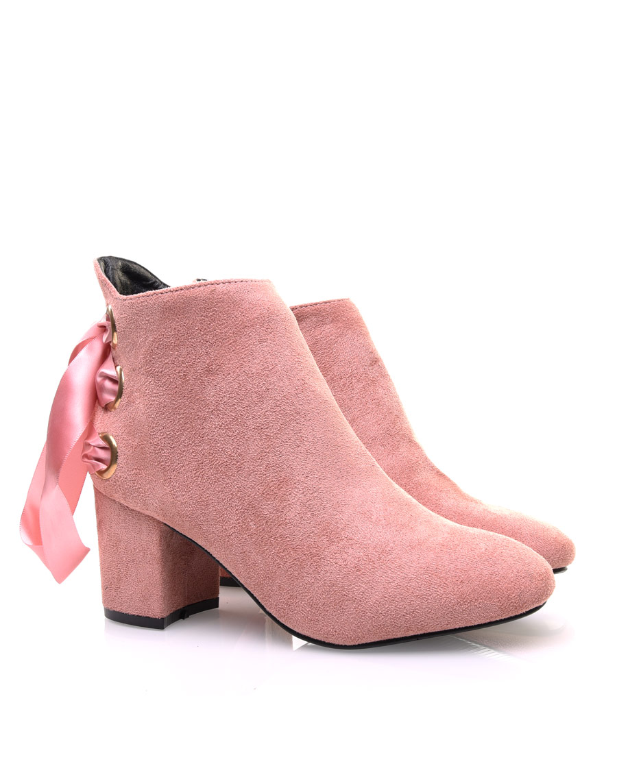 Powder Puff Pink Ankle Boot