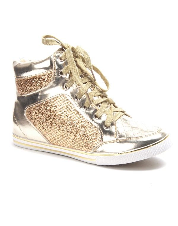 praktiserende læge Ønske Banyan Sergio Todzi women's shoes: Gold studded sneakers